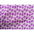 thumbnail image 4 of oneOone Coton Cambric Violet Florals Robe Tissu Tissu Imprimé par la Cour 42 Pouces de Large, 4 of 4