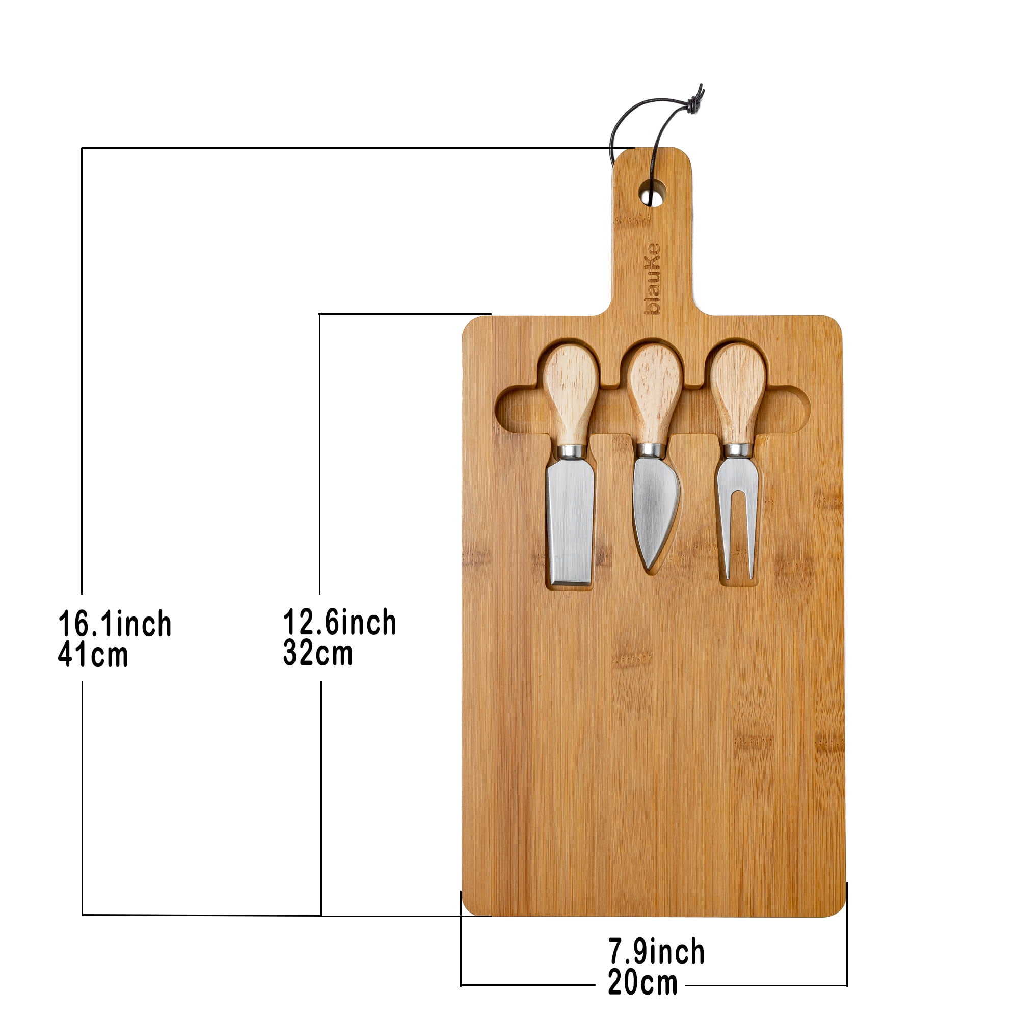 CHOP & STICK Cutting Board and Cheese Knife Set with Magnetic Knife Holder  - XXL 18'' x 12'' x 1'' inch Bamboo Charcuterie Board Set, Multifunctional