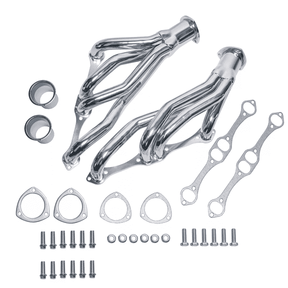 MOTOXIMA Ceramic Exhaust Headers for Chevy Small Block 262-400 V8 Cars Trucks SBC