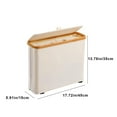 thumbnail image 3 of Ckraxd Foldable Toilet Paper Roll Storage Basket, Water-Repellent Tissue Box Organizer with Lid, Nonslip Grass Cloth Bathroom Storage Container, 3 of 6