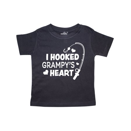 

Inktastic I Hooked Grampy s Heart with Fishing Rod Gift Toddler Boy or Toddler Girl T-Shirt