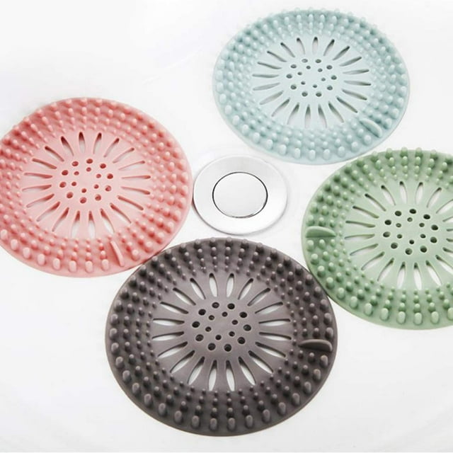 Drenaje para el cabello, drenaje de ducha, trampa para el cabello, tapón de silicona duradero para el cabello, cubiertas de drenaje para ducha, removedor de obstrucciones, herramienta de limpieza