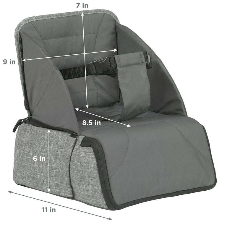 Contours Explore 2-in-1 Portable Booster Seat and Backpack Diaper Bag, Gray