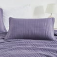 thumbnail image 4 of Chezmoi Collection Kingston Queen Size Bedspread Set, 3-Piece Dusty Purple Oversized Quilted Microfiber Lightweight Bedspread Coverlet (100"x106"), 4 of 9