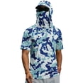 thumbnail image 2 of Men's Lightweight Camouflage Gradient Quick Dry Fishing Hoodie Shirt - UPF 50+ Sun Protection Short Sleeve Shirts with Neck, 2 of 7