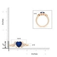 thumbnail image 3 of ANGARA Natural 1.15 ct Blue Sapphire Heart Ring with Diamond Accents in 14K Rose Gold for Women (Size-7mm) | September Birthstone, Anniversary, Jewelry Gift for Women | Natural Sapphire Ring, 3 of 8