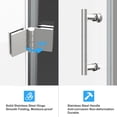 thumbnail image 6 of Logmey 36x72 Inch Bathroom Shower Door Brushed Nickel Frameless Bifold Folding Shower Door, 6 of 11