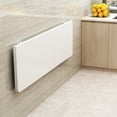 thumbnail image 1 of Wood Wall Mounted Laundry Folding Table with Bracket, Sturdy Lacquered Wood Wall Table for Laundry Room Kitchen, 1 of 7