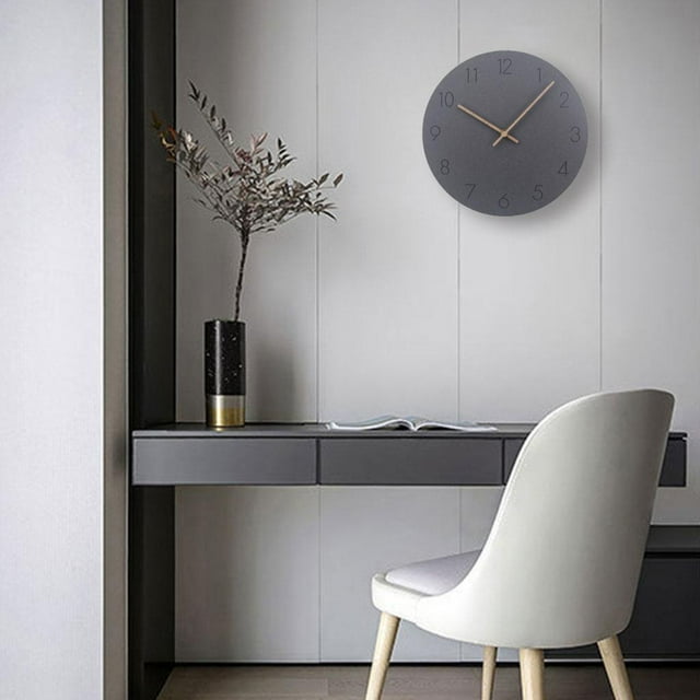 Reloj de pared Macarena Reloj de pared Silencioso 11 pulgadas movimiento de barrido para cocina dormitorio sala negro
