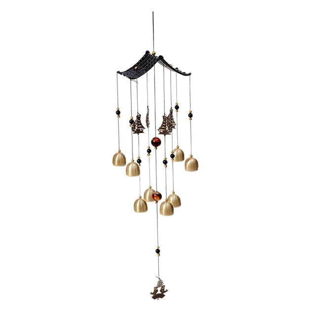 Campanillas de cobre antiguas perfecl para colgar en decoración para hogar Estilo1
