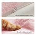 thumbnail image 5 of allisandro Calming Furniture Protector Dog Bed with Soft Neck Bolster, Waterproof Faux Fur Couch Cover with Removable Cover, 35 x 33 x 5 Inches, Pink, 5 of 5