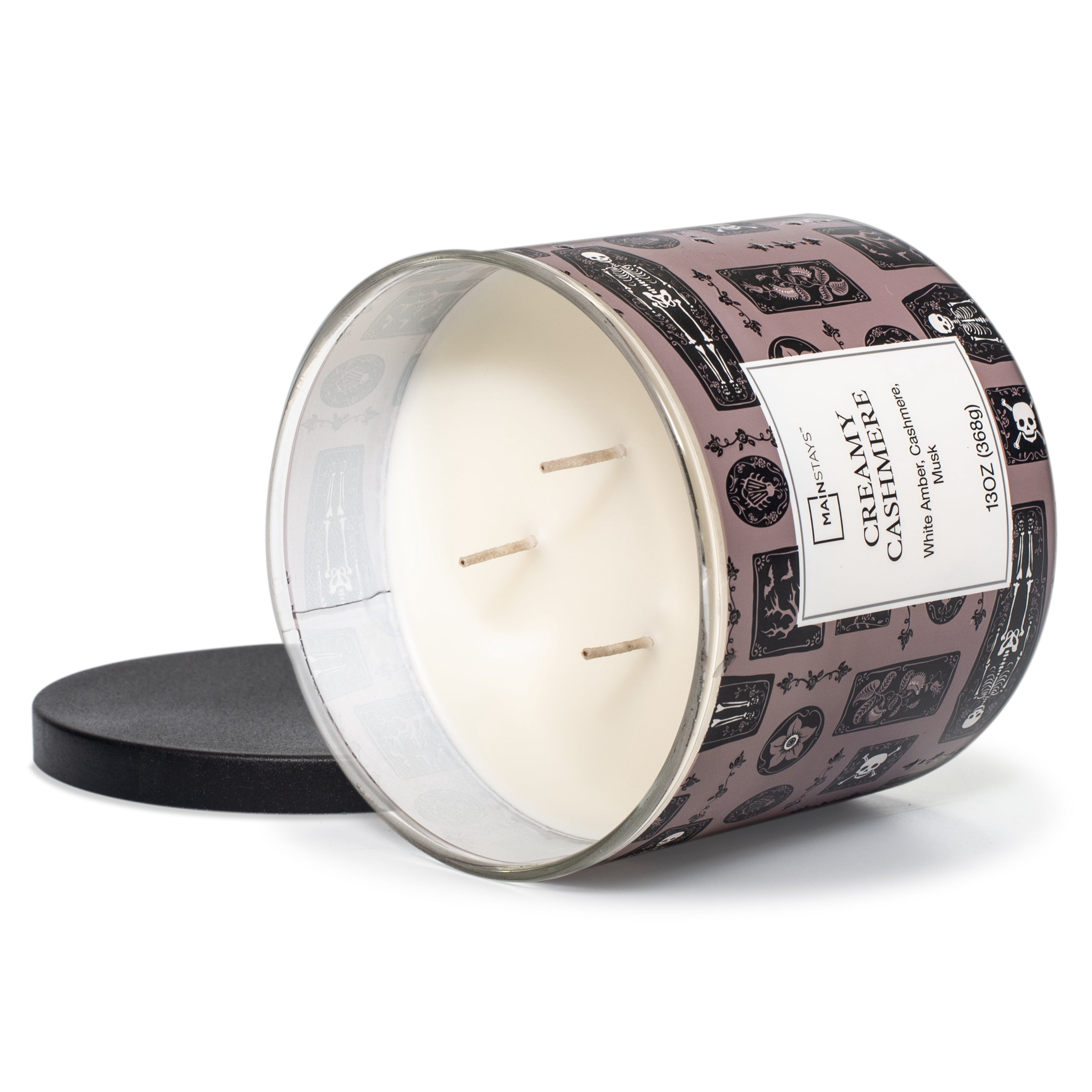 Mainstays Creamy Cashmere Scented 3-Wick Candle, 13 oz