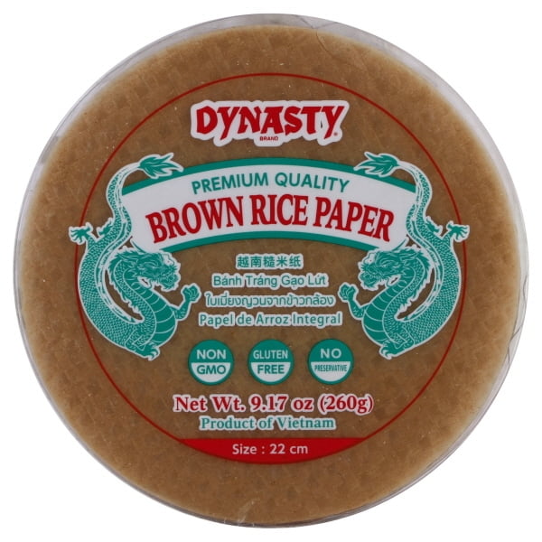 Dynasty Brown Rice Paper 22cm
