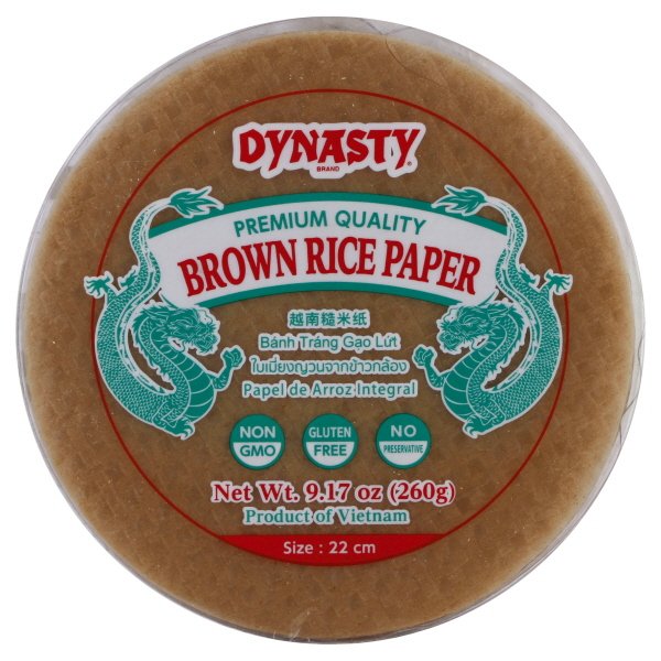 Dynasty Brown Rice Paper 22cm