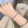 thumbnail image 6 of Apasion Full Row Sparkling Moissanite Tennis Bracelet For Women 925 Sterling Silver Bangle Girlfriend Gift, 6 of 8