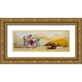 thumbnail image 1 of West, Ronald 14x7 Gold Ornate Wood Framed with Double Matting Museum Art Print Titled - Shopping II, 1 of 4