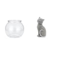 thumbnail image 1 of Estatua De Gato Transparente Para Pecera Pequeña, Figura Decorativa De Resina Coleccionable, Adorno De Escritorio Para Acuario, Pecera, Florero, Mesa Para Oficina, Entrada De Casa,, 1 of 8