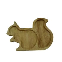 Nmdmisc Wooden Tray Squirrel Shaped Cutting Board Platter Cheese Dessert Serving Tray Charcuterie Board Spring Salad Dish Plate
