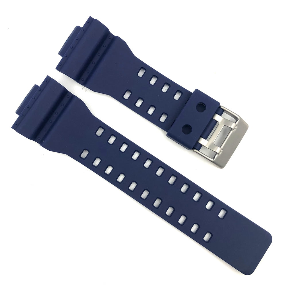 Casio Style Replacement 16mm Blue Silicone Watch Band