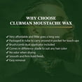 thumbnail image 3 of Clubman Moustache Wax with Brush Comb - Neutral 14g, 3 of 3