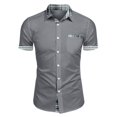 thumbnail image 1 of Men's Plaid Printed Button Short Sleeve Shirts Men's Casual Fashion Short Sleeve Shirts 2XL, 1 of 4