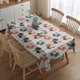thumbnail image 2 of Light Gray Chicken Rooster Pattern Rectangle Tablecloth 60"x84",Waterproof Polyester Rectangle Table Cloth, Wipeable Spillproof Polyester Tablecloth for Dining, Camping, Indoor and Outdoor, 2 of 5