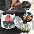 thumbnail image 4 of Yayeee Ashtray with Lid for Cigarette Smokeless Stainless Steel Home Ash Holder, Abstract Elephant, 4 of 7