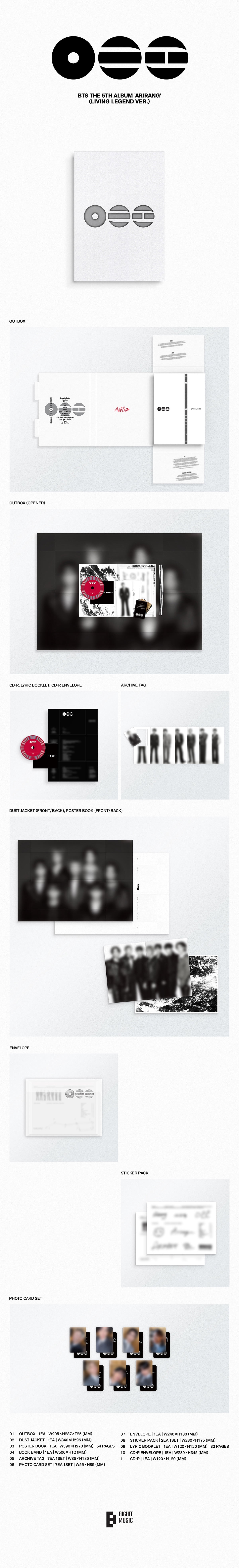BTS - BTS The 5th Album 'ARIRANG' (Living Legend Ver.) - Music