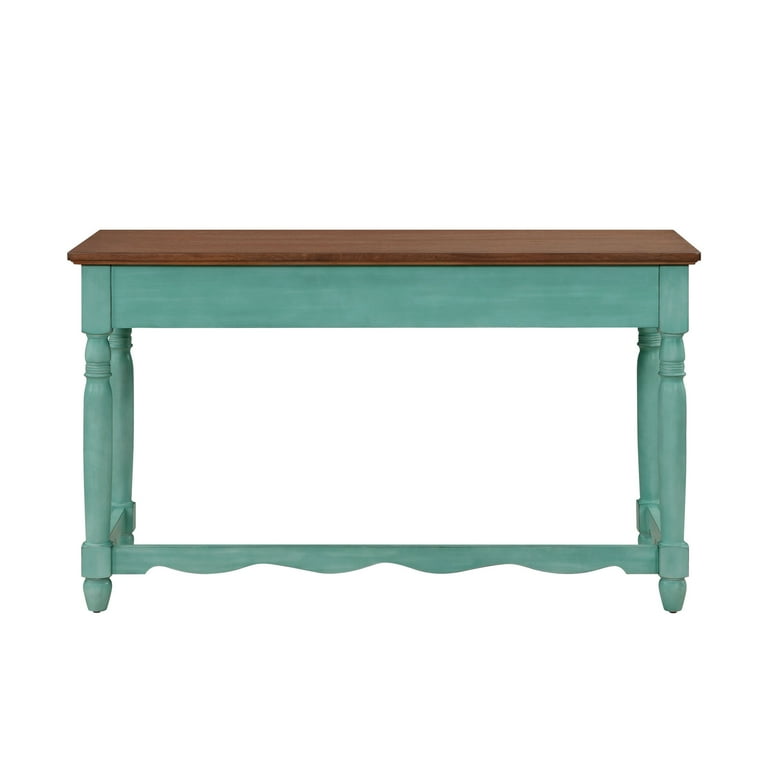 The Pioneer Woman Writing Desk Made With Solid Wood Frame Teal Walmart