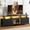 Black, variant on GUNAITO TV Stand for TV up to 75", Big TV Stand for Living Room Entertainment Center with LED Lights and Storage , Brown