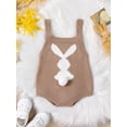 thumbnail image 2 of Diconna Baby Boys Girls Easter Overalls Sleeveless Bunny Print Knit Rompers Newborn Spring Outfit, 2 of 9