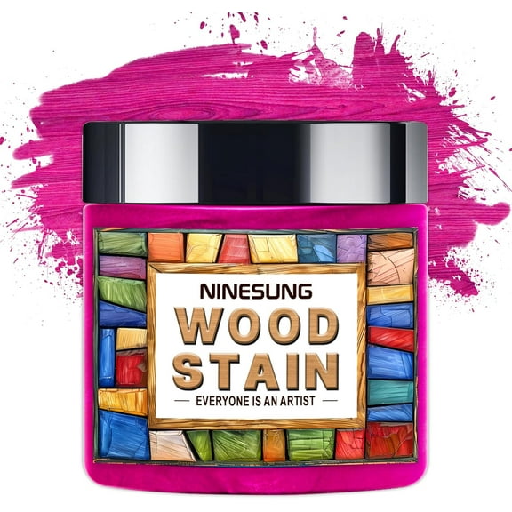 Wood Dye Powder, Wood paint - Just add water - Water based - For indoor and outdoor wood crafts - Quick drying - 2 ounces of wood dye powder makes 2.2 gallons of dye (Rose Red, 2 ounces)