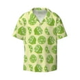 thumbnail image 4 of Salouo Various Lemons Pattern Cuban Collar Shirts for Men Button-Down Shirt Men's Short Sleeve Shirts Hawaiian Shirts Casual Shirts -Small, 4 of 6