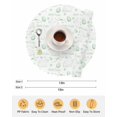 thumbnail image 6 of 13 Inch Round Placemats Set of 4, Sage Green Easter Non Slip Heat Insulation PP Table Mats, Watercolor Spring Bunny Eggs Washable Place Mats for Kitchen Dining Party Table Decor, 6 of 7