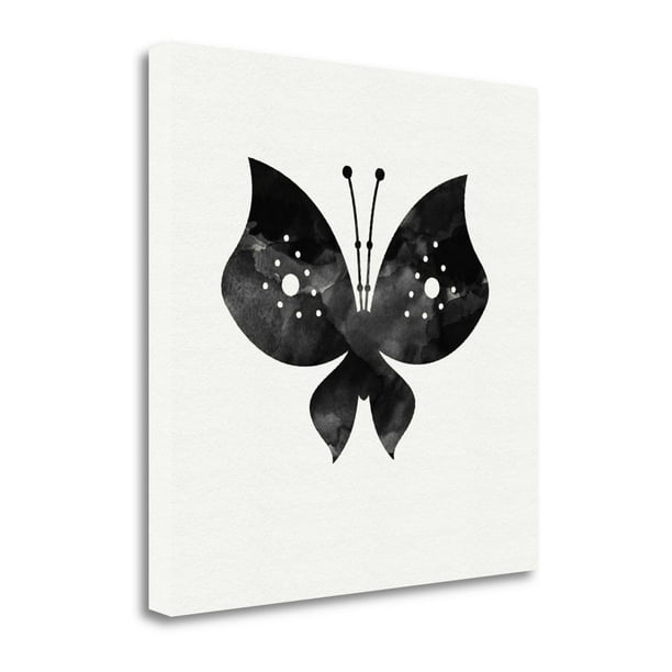 Tangletown Fine Art Black And White Butterfly Ii By Linda Woods Gallery Wrap Canvas Walmart Com Walmart Com