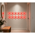 thumbnail image 7 of 12PC Snowflake Shaped LED Wall Lights Holiday Decorative Lighting Set for Christmas Indoor Wall Art Ornament (Red), 7 of 7