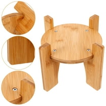 FRCOLOR  Beverage Dispenser Stand Bamboo Drink Base Tanks Round Water Jug Holder
