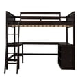 thumbnail image 6 of CLEARANCE! Full size Loft Bed with Shelves and Desk, Wooden Loft Bed with Desk - Espresso, 6 of 10