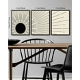 thumbnail image 2 of SHENIFY Boho Sun Wall Art Black Lines Warm Minimalist Bohemain Wall Printing Prints Decor 11x14in3pcs Black Framed, 2 of 5