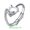 AB018 Model Size 7X9, variant on Womens Ring Adjustable Opening Heart Shape Empty Ring Holder Included Silver Plated Platinum Ring Frame Accessories Nepal White Copper Ring for Women