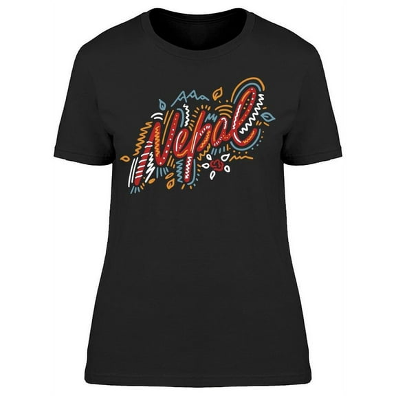 Nepal Hand Drawn T-Shirt Women -Image by Shutterstock, Female Large