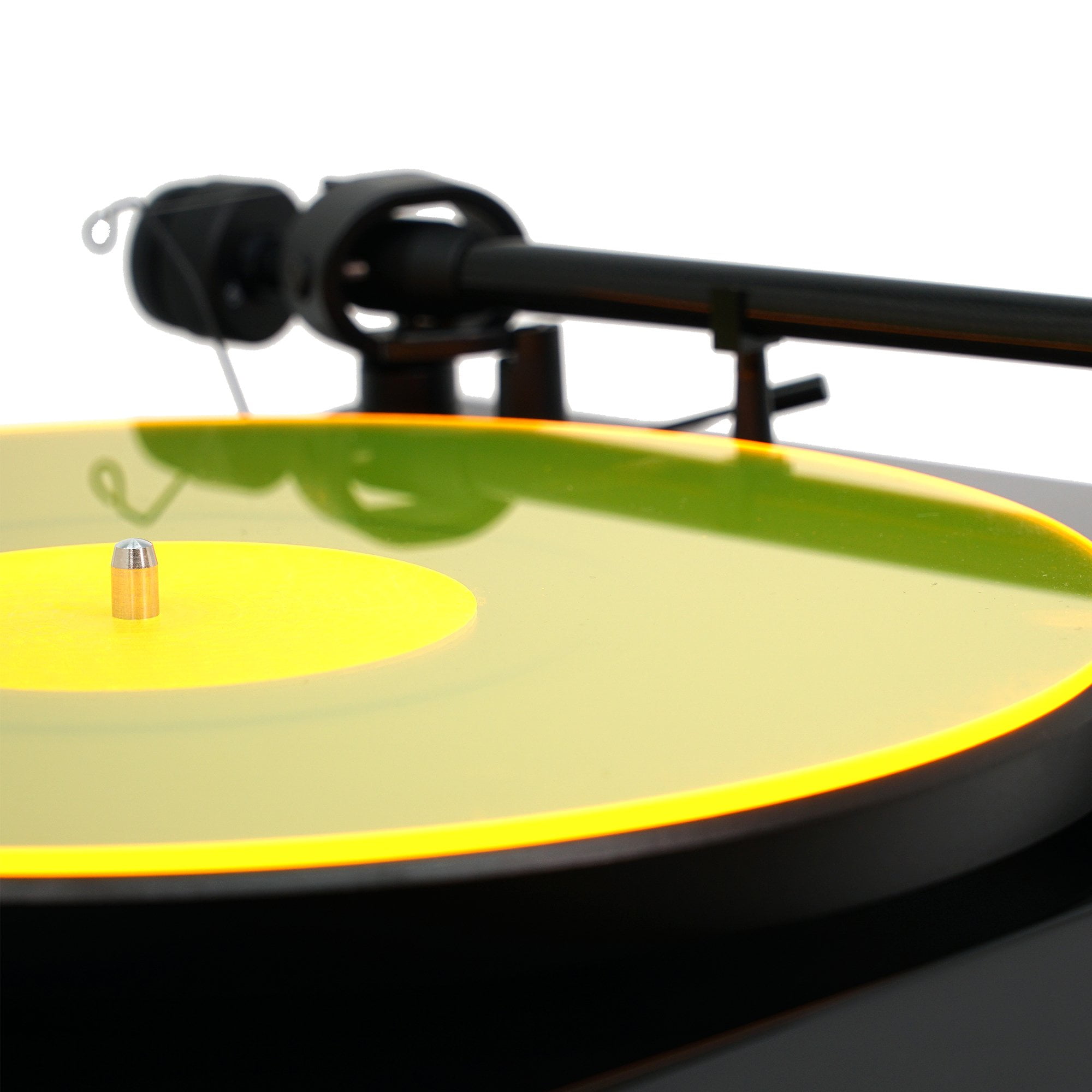 Hudson HiFi Acrylic Turntable Mat YellowLit LP Platter Mat