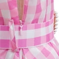 thumbnail image 5 of LYHaoo Elegant Girls Party Dress With Suspenders And Lattice Pattern Waist Design For And Celebrations，Girls A-Line Dresses Sizes 8-9 Years Pink, 5 of 6