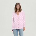 thumbnail image 4 of iOPQO Womens Cardigan Button Cardigans for Women Soft Cardigans for Women Spring Cardigan Knitted Cardigan Lightweight Cardigans for Women Button Up Cardigan Pink S, 4 of 7