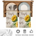 thumbnail image 5 of Sunflower Kitchen Towels Set of 4, Yellow Floral Farmhouse Botanical Vintage Art Absorbent Dish Towels for Kitchen, Microfiber Hand Towel, Quick Drying Tea Towel for Cleaning Decorative Dishcloths, 5 of 7