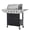 Silver-4 Burner 46,500 BTU, variant on Spaco 37,000 BTU Propane Grill with Side Burner, 3 Burner Barbecue Grill Stainless Steel Gas Grill, Cooking Barbecue Grill for Outdoor as Patio, Deck, Backyard, Black and Silver