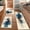 Deep Blue Rice-1, variant on Decorative Carpet Set of Three ,Collection Modern, Abstract, Geometric,Warm Colors Area Rug this geometric floor mat brings texture without visual clutter.