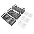 thumbnail image 2 of Shower Storage Rack, Shower Shelf Basket Aluminum Rectangle Punch Free 3 Layers with  Stickers for Home Black,Black Gold, 2 of 8