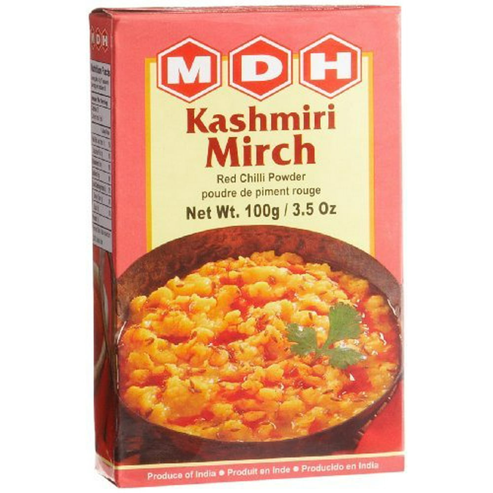 MDH Kashmiri Mirch (Red Chilli Powder), 3.5Ounce Box