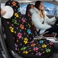 thumbnail image 2 of Uorisanigo Universal Seat Covers, Colorful Dog Paw Car Seat Covers Front Sets, Blanket Cloth Auto Seats Cover, 2-Pack Car Seats Cushion Fit for Most Cars SUV, 2 of 7